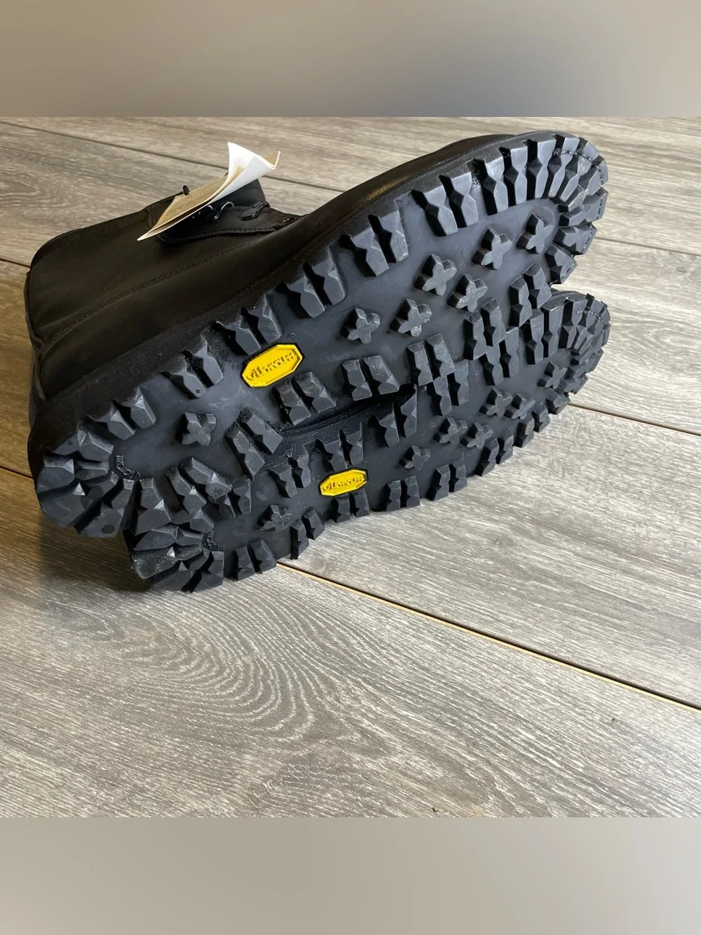 Vintage US Military Intermediate Cold Wet Boot Black Leather Vibram Sz 10.5N